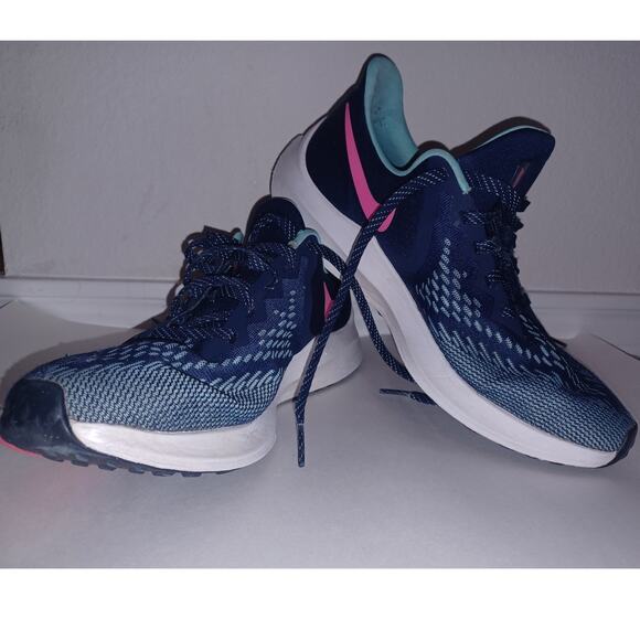 NIKE Zoom Winflo 6 Running Navy/Pink Women's Size 9 - Picture 6 of 7